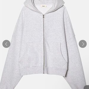 Elwood Gray Hooded Zip-Up Sweatshirt